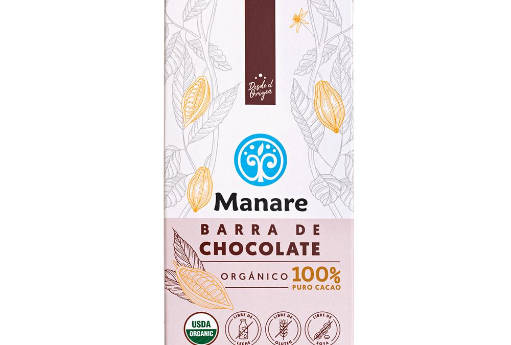 Barra de chocolate orgánico 100% Manare